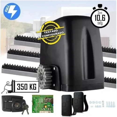 Imagem 1 de 10 de Kit Motor 1/5hp Portão Deslizante 350kg Atto Turbo Rossi