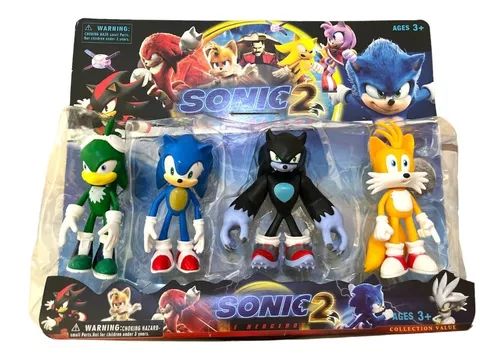 Kit 4 Boneco Personagem Sonic