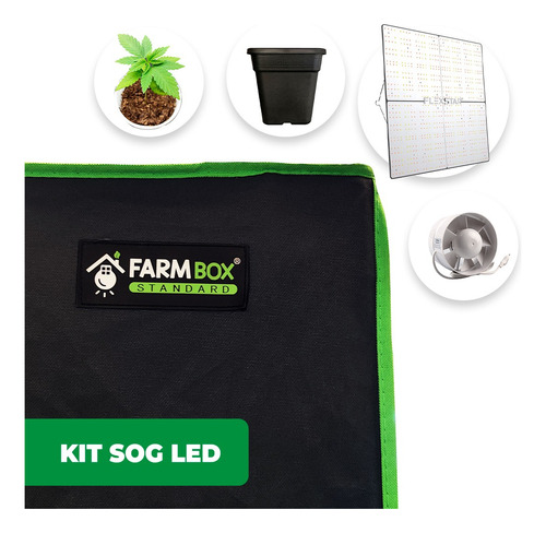 Kit Indoor Sog Led Standard 80x80x180 Cultivo Indoor