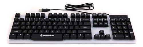 Kit Teclado Gamer Con Mouse Rgb Blanco/negro D280 Teclado Negro