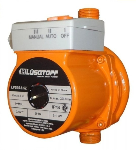 Imagen 1 de 10 de Bomba Presurizadora Lusqtoff Elevadora De Presion Agua
