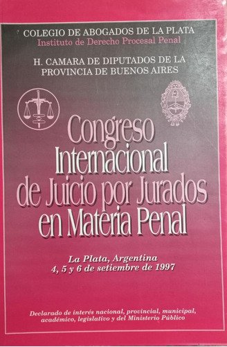 Congreso Internacional De Juicio Por Jurados - Materia Penal