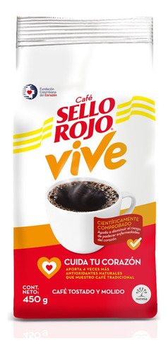 Cafe Sello Rojo Vive Corazon X 450 Gr