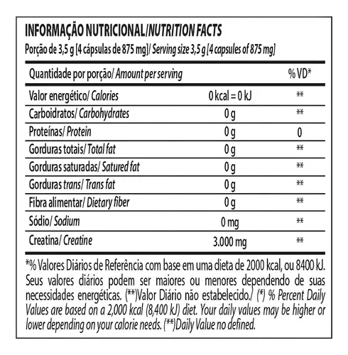 Creatina Em Cápsulas Hardcore 120 Caps Integralmedica Sabor Sabor Sem sabor