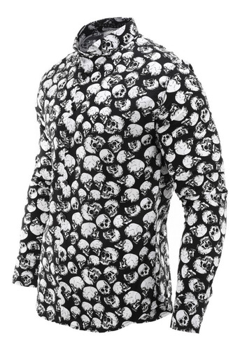 Imagen 2 de 4 de Camisa Hombre Farenheite Duki Calavera