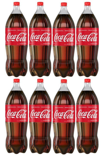 Coca Cola 2.25ml Gaseosa Original Menos Azúcares Pack X8