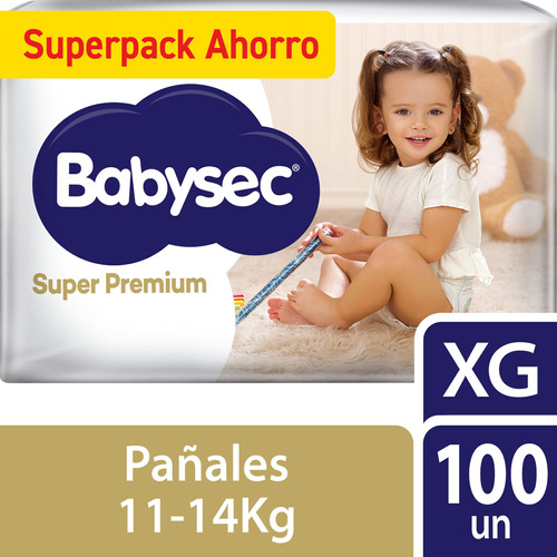 Pañales De Bebé Babysec Super Premium 100 Un Talla Xg