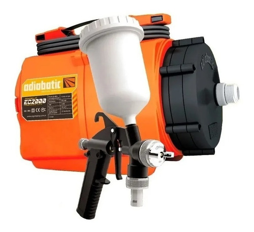 Imagen 2 de 6 de Equipo De Pintar Hvlp Adiabatic Ec2000 Pistola Taza Gravedad