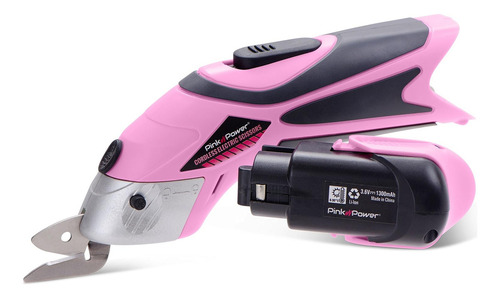 Tijera Eléctrica Pink Power P/ Manualidades, Inalámbrica 4 V