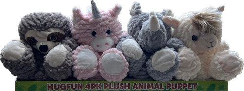 Titeres De Mano Peluche Animales Hugfun 4 Piezas