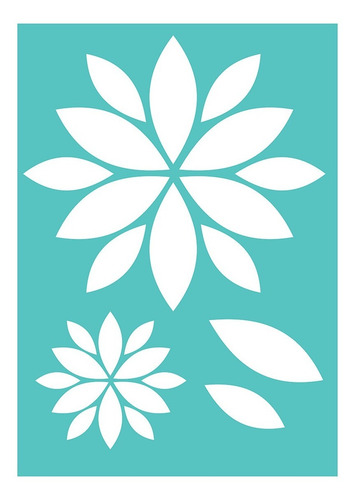 Imagen 3 de 5 de Stencil Laura Craft Set Navidad Corona Y Estrella Federal