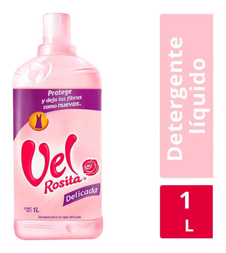 Detergente Líquido Vel Rosita Delicada 1l