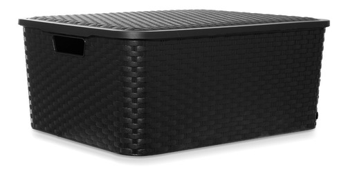 Imagen 4 de 10 de Caja Organizadora Símil Rattan Mediano Pack Por 3 Oferta!!!!
