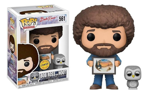 Funko Pop Bob Ross And Hoot #561 Chase - The Joy Of Painting