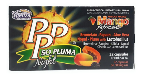 Imagen 4 de 6 de Pppso Pluma Mango Africano Noche Ypenza 32 Cap (3 Pzs) Full