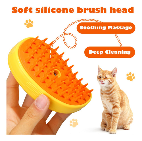 Cepillo De Masaje De Silicona 3 En 1 Para Gatos Neptniopllab