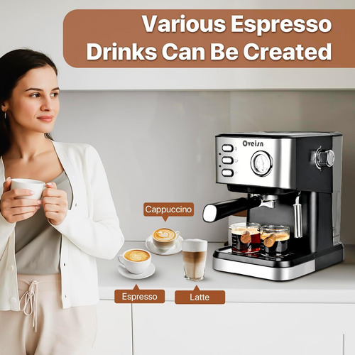 Máquina De Espresso Oveisn Home Cafetera Espresso Café