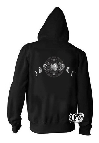 Sudadera De Dama Con Cierre - Luna Bruja Moon Witch Goth