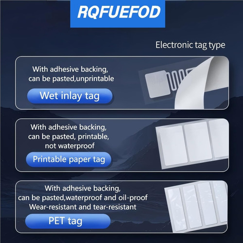 100pcs Uhf Rfid Tag Adherible Tipo Etiqueta Epc Class1 Gen2