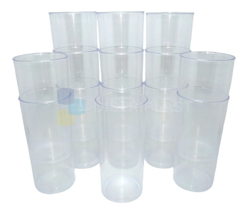 Vasos De Plástico Transparente Vaso Acrílico Alto 250ml X100