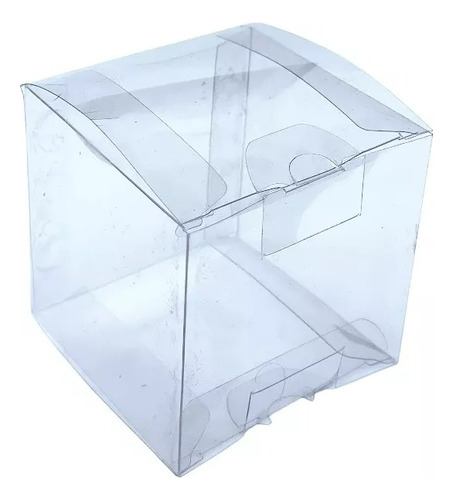 Caja Cubo Pvc Cristal 6x6x6 Cm Souvenir Macarons 30 Unid