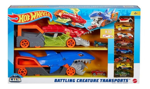 Imagen 2 de 3 de Hot Wheels Pista De Carros Vehiculos Criaturas De Batalla