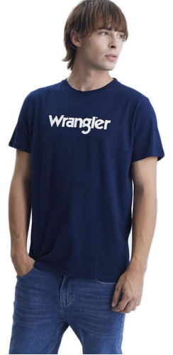 Remera Wrangler Ss Logo En Relieve