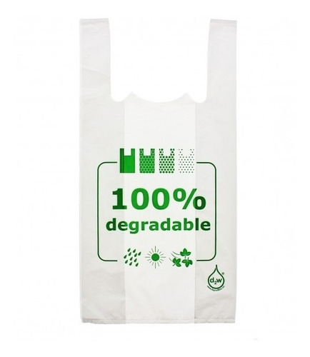 Bolsas Camisetas Biodegradables 30 X 45 Cm P Tiendas X 100 B
