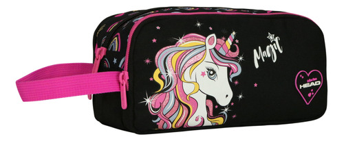 Estuche Grande Atos Unicornio Arcoiris Negro Head