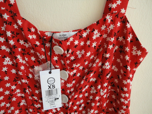Imagen 4 de 7 de Vestido Rojo Tiras Talla Xs Alaniz Paris