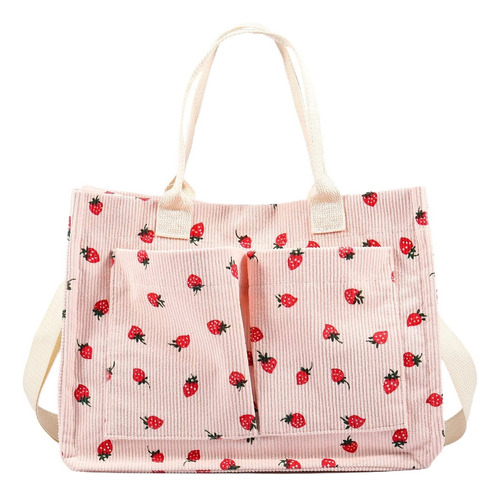 Bolso De Mano Con Parches De Fresa Mujer,bolsa Mano Duradera
