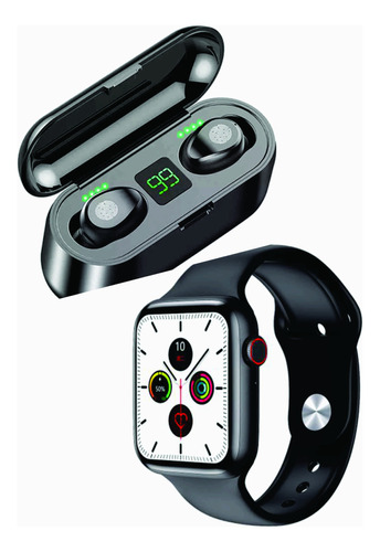 Auriculares Bluetooth F9 Tws + Smartwatch W26 Plus