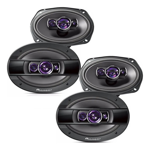 4 Alto Falante 6x9 69 Pioneer 800w Pmpo Quadriaxial Ts6960br