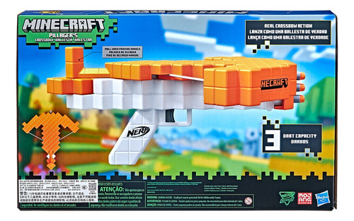 Minecraft Nerf Pillager's Ballesta Lanzador Dardos Hasbro