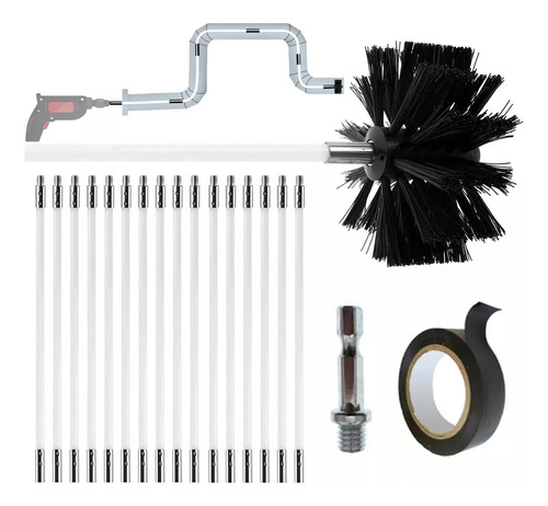 Kit Limpia Chimenea-combustión Lenta Cubre Cepillo De Pipa