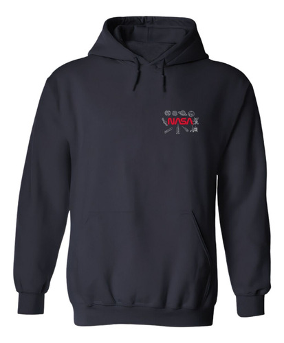 Sudadera Mujer Hoodie Nasa Espacio Escudo