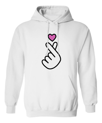 Sudadera Dedos Y Corazón K-pop Moda Coreana