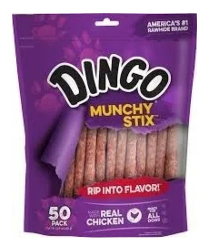 Dingo Munchy Stix X 50un 450g Alimento Golosina Snack Perro