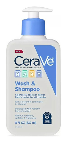 Baby Wash And Shampoo Cerave Jabón Líquido Bebe 237 Ml