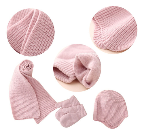 Set De Gorro Y Guantes Cálidos, Gorro Y Guantes Tejidos Para