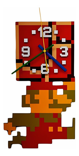 Reloj Pared Mario Bros Retro