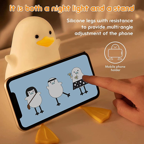 Iy Luz Nocturna Infantil De Silicona Con Forma De Pato