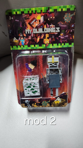 Figura Muñeco Minecraft My World 8cm Unidad Bloque Accesorio