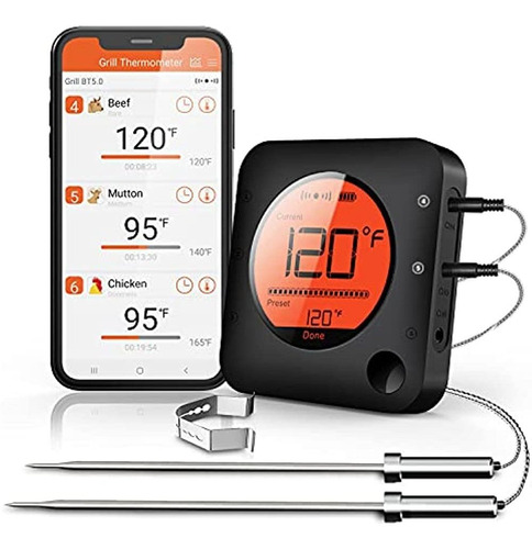 Bfour Meat Thermometer Wireless Bluetooth, Digital Meat Ther