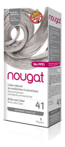 Kit Tintura Plumari  Nougat Brillo con color tono 41 gris humo