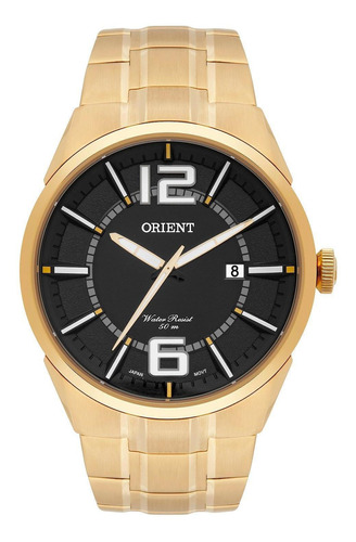 Relógio Orient Masculino Mgss1152 P2kx Dourado Aço Analógico