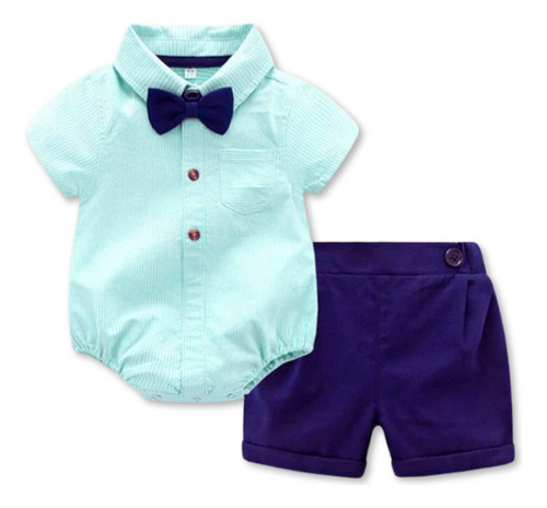 Conjunto De Vestir Body Estilo Camisa Pantalón 6 A 24 Meses