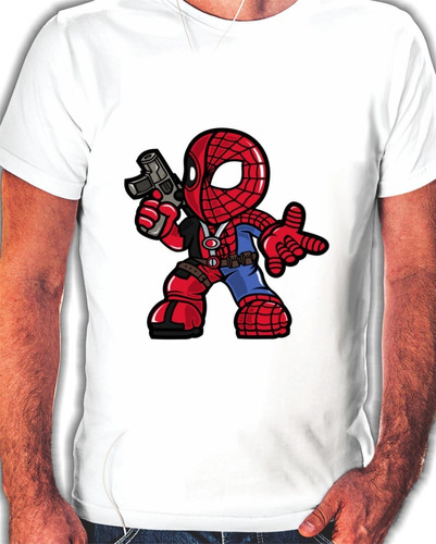 Remeras Hombres Estampada Sublimadas Deadpool Spiderman 7497