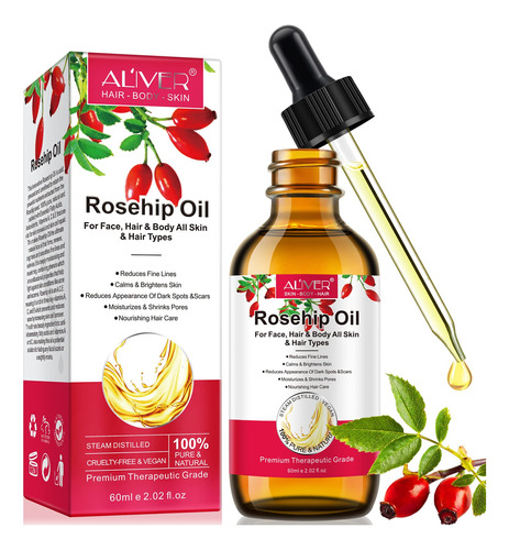 Aceite De Rosa Mosqueta Para Cara (2.02 Onzas Lquidas), Acei