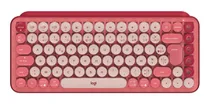 Comprar Teclado Mecanico Logitech Pop Keys Coral Rose Con Emojis